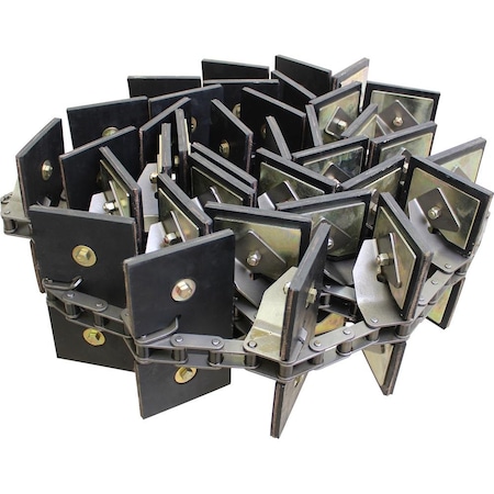 Aftermarket AM48089345 Clean Grain Elevator Chain, Rubber Paddles AM48089345-ABL